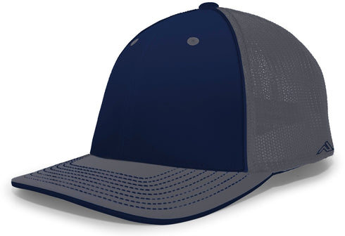 Pacific Headwear Trucker Flexfit® Cap, Size L/XL (404M), Color 'NavyGraphiteGraphite'